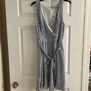 NWT Loft Dress size 14 blue and white stripe